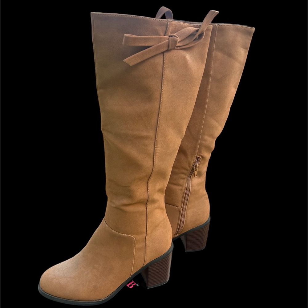 Just Fab Caramel Tall Boots New In Box Size 7.5